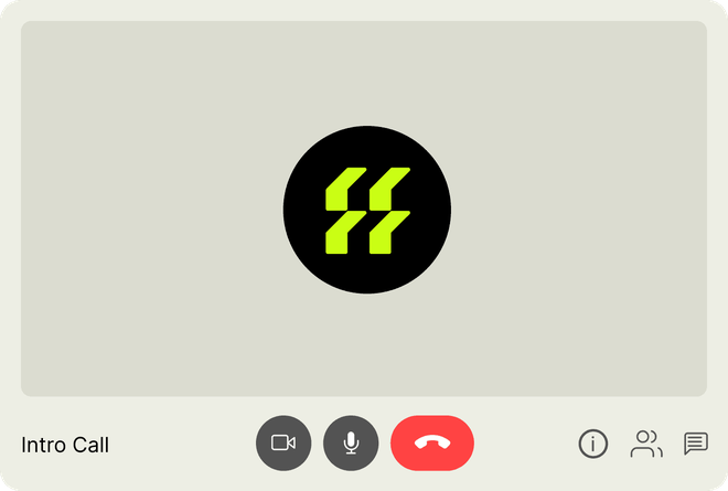An intro call in progress
